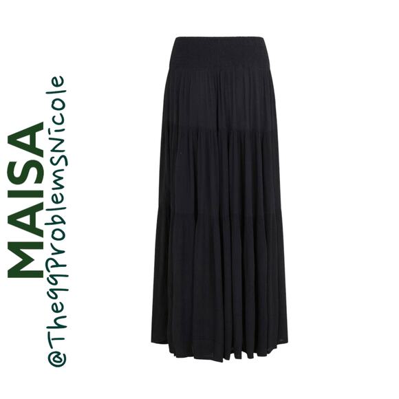 Maisa Copenhagen Sable Tiered Maxi Skirt - Picture 6 of 8